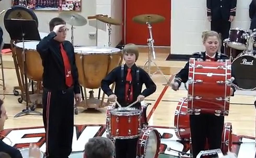 Kid Turns Cymbal Fail Into Comedy Skit [VIDEO]