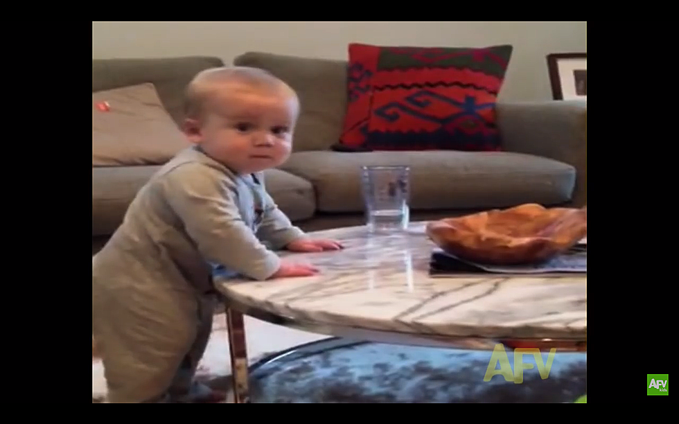 Cute Alert: Watch This Baby Test His Mom’s Limits With A Glass Of Water [VIDEO]