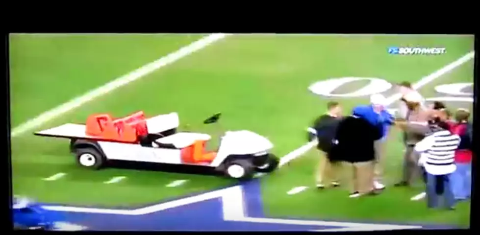 This Medic Cart on the Loose Smashes Into Reporters + Football Players [VIDEO]