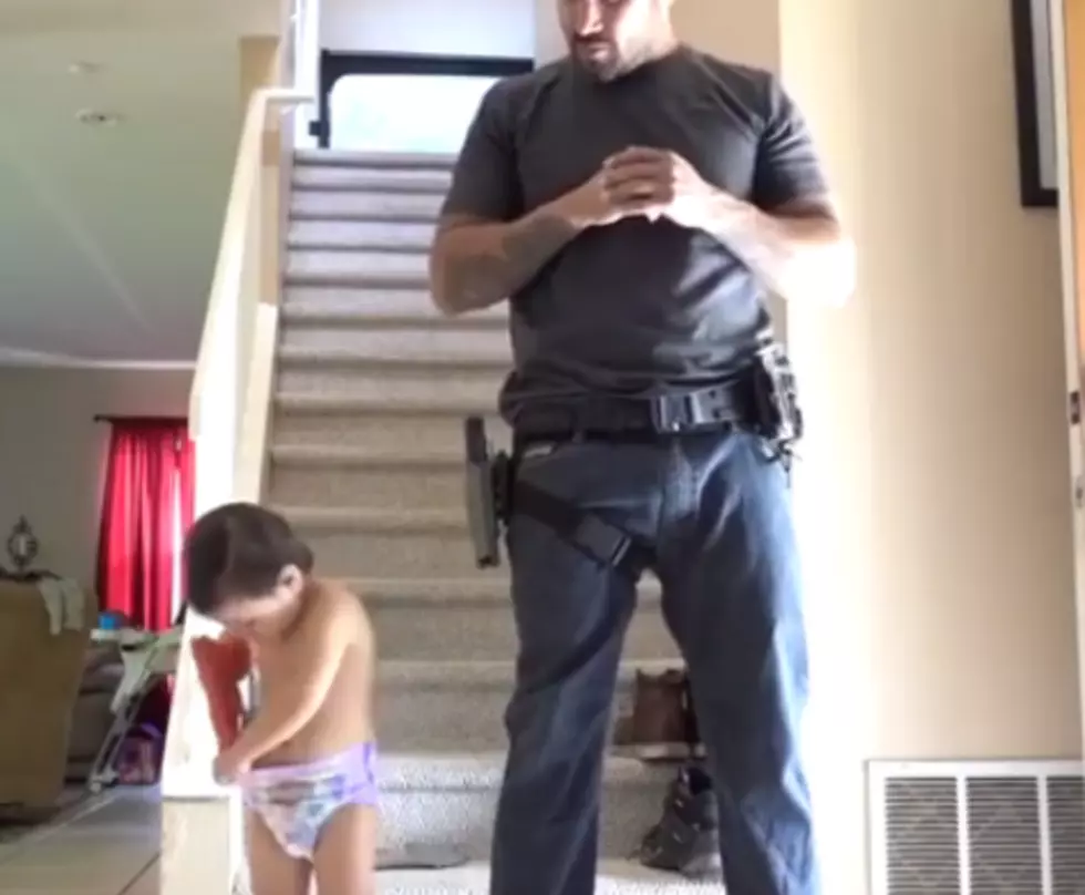 Watch Dad Give Toddler Some Shooting Lessons! [VIDEO]