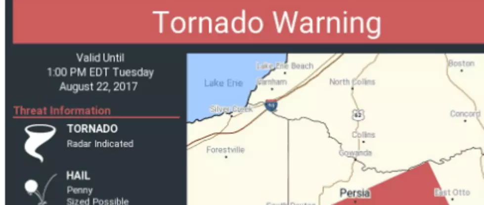 Tornado Warning + Watch For Western New York Today