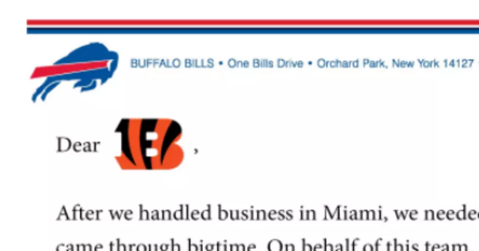 This. Is. Awesome&#8211;The Buffalo Bills Wrote A Letter To The Cincinnati Bengals Today