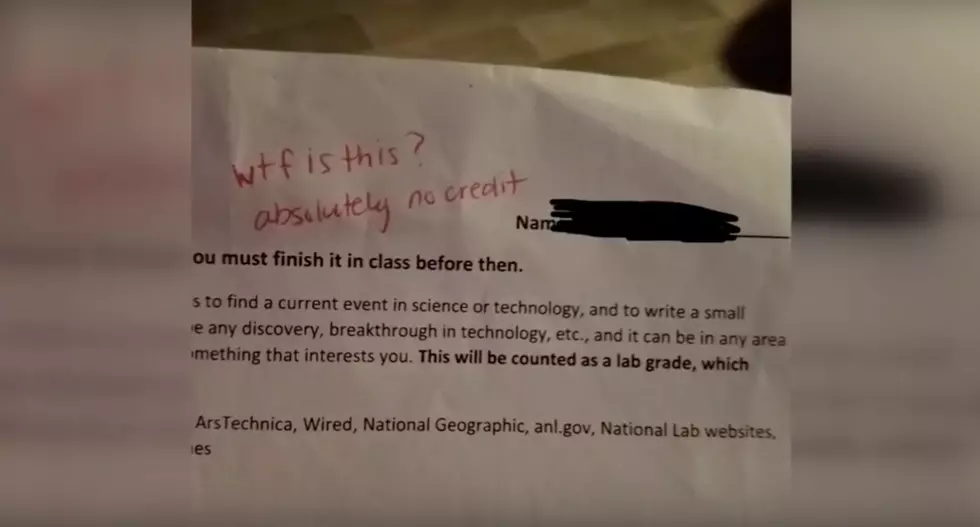 Teacher Writes ‘WTF’ On Child’s Homework