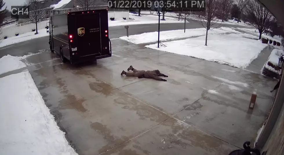 UPS Driver Goes Above & Beyond vs Icy Driveway [VIDEO]