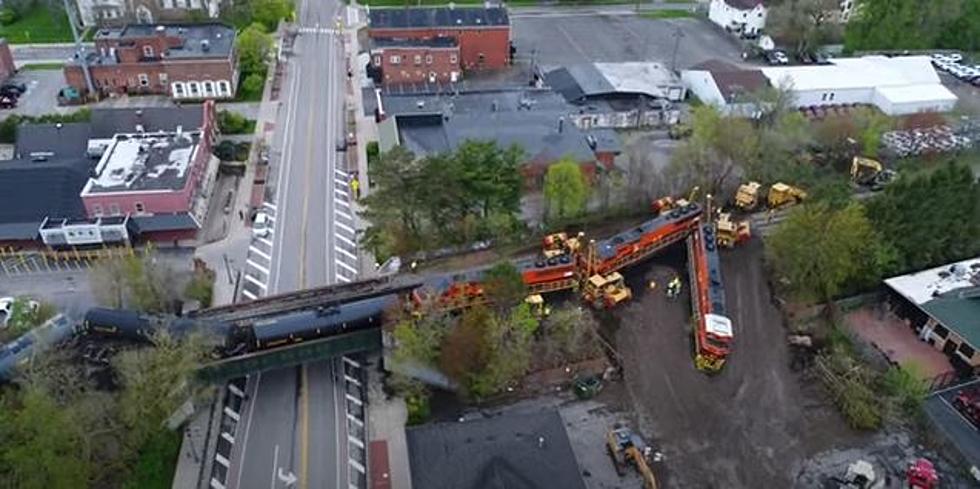 Watch Drone Views of The East Aurora Train Derailment and Cleanup [VIDEO]