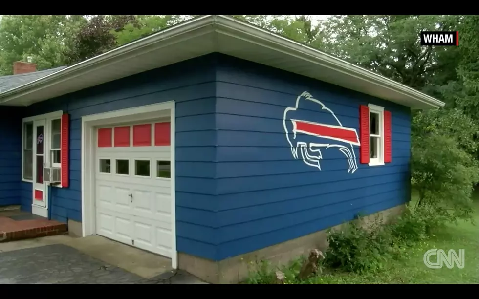 Guy Paints His House in Bills Colors To Make Neighbor Mad