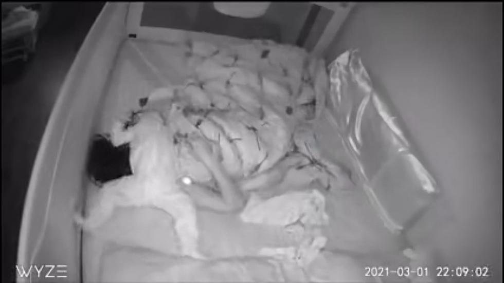 Mom Posts Hilarious Night Cam Video of Sleeping With a Baby