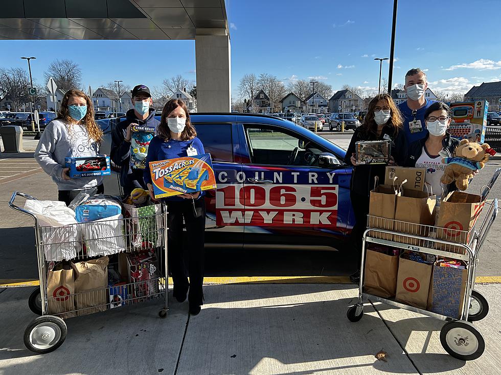 106.5 WYRK's Clay & Company Give 200 Donated Toys to Kids at ECMC