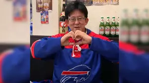 Biggest Bills Fan From Tokyo, Japan Dances For The Rookies