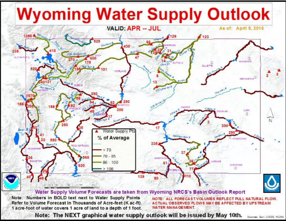 Water Outlook for Wyoming is Down from Last Year