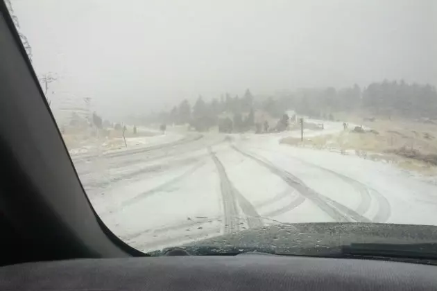 Casper Mountain Road Icing Up &#8211; Drive Carefully