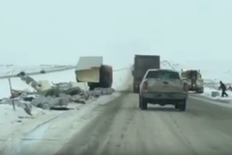 Casper Mayor Captures Video of Wrecked Tractor-Trailers on I-80 in Southern Wyoming [VIDEO]