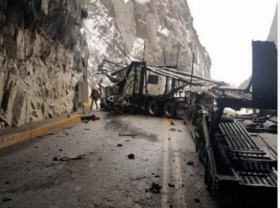 Canyon Tunnel Crash Closes Road In Fremont County