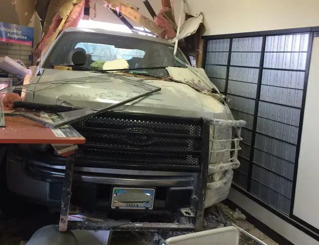 Truck Crashes Into Rozet, Wyoming Post Office