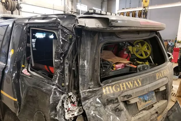 Wyoming Highway Patrol Vehicle Hit Near Rawlins, No One Seriously Hurt