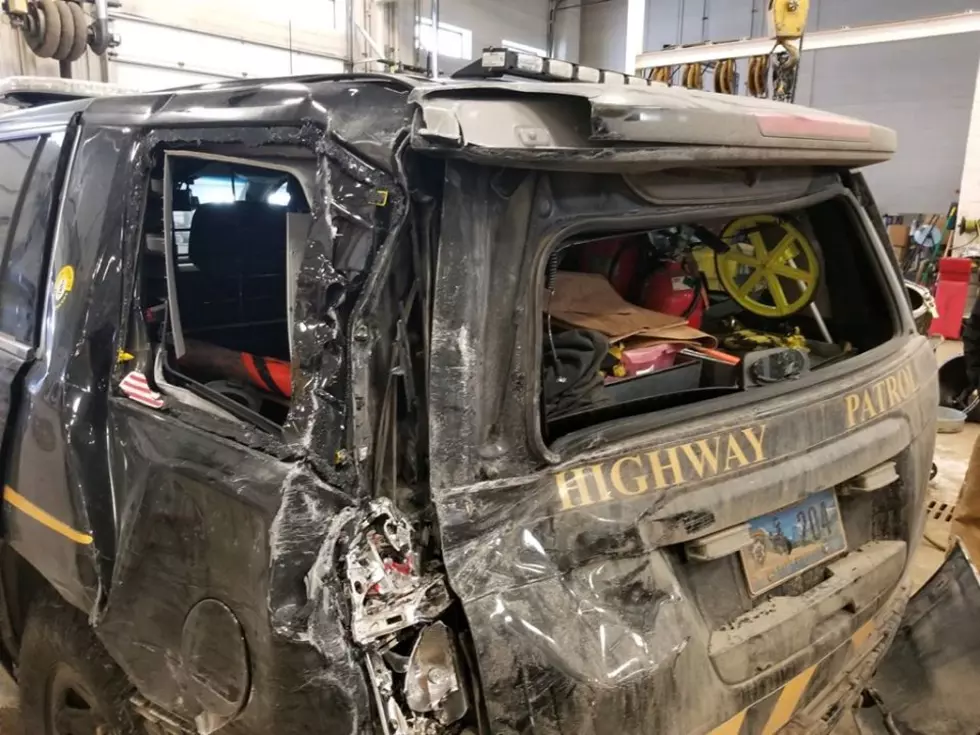 Wyoming Highway Patrol Vehicle Hit Near Rawlins, No One Seriously Hurt
