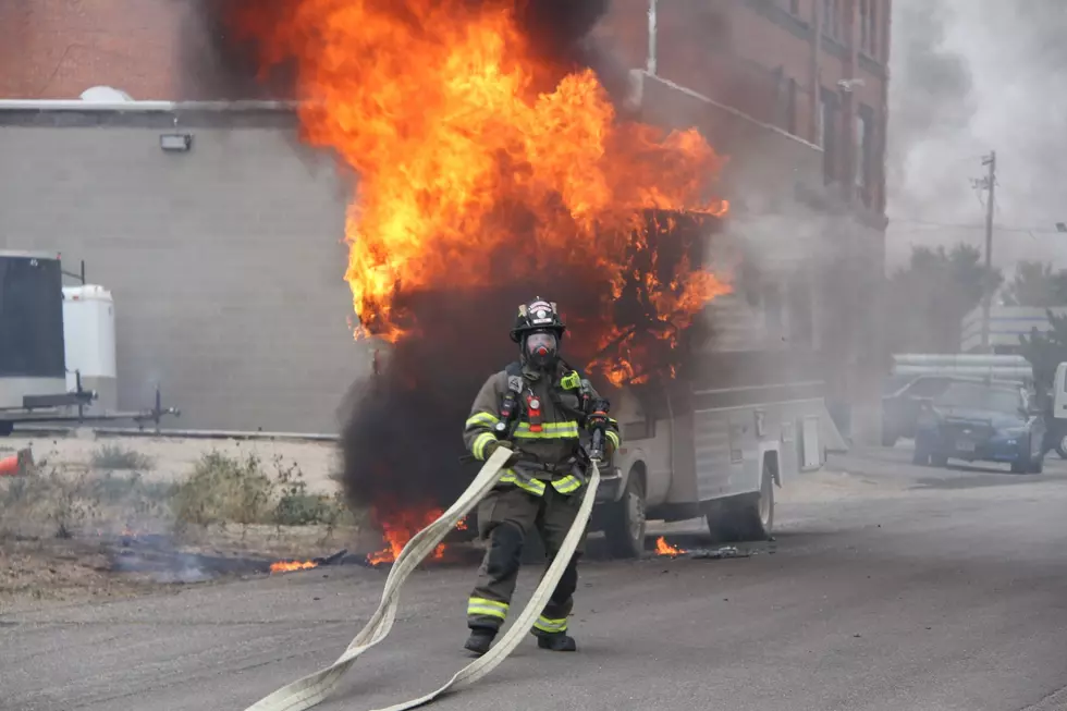 LOOK: Photos Show Casper Fire-EMS Battling RV Fire