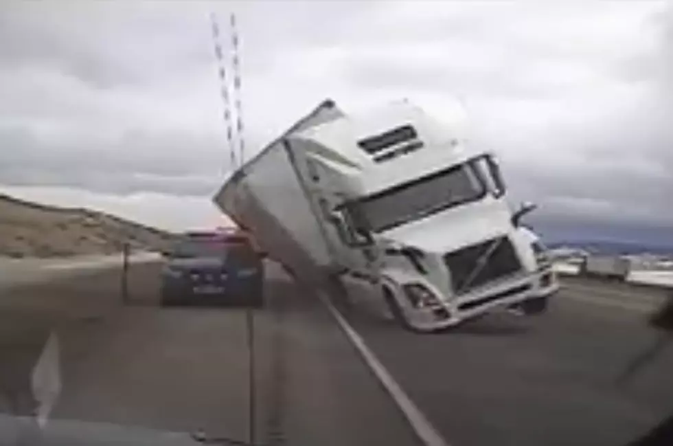 WATCH: That Time the Wyoming Wind Blew A Truck Onto A WHP Car