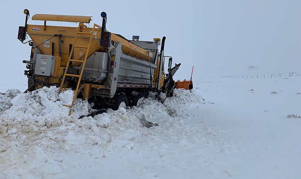 WYDOT Snowplow ‘Sucked’ Off the Road; Driver Stranded 6 Hours