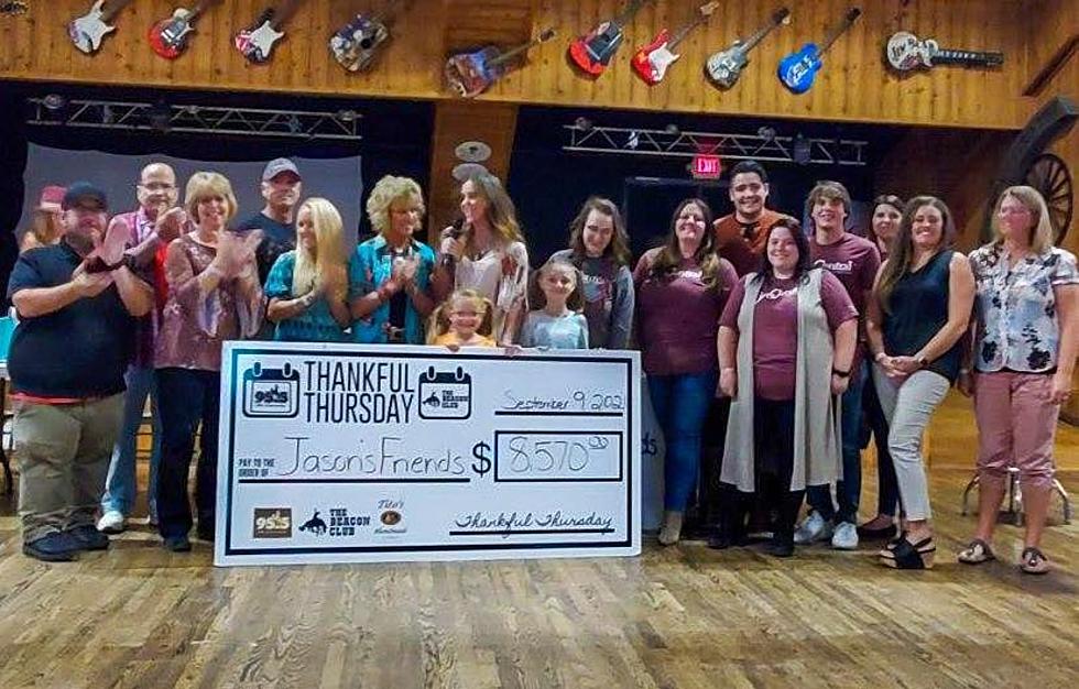 Thankful Thursdays Returns, Raises $8,570 for Jason&#8217;s Friends Foundation