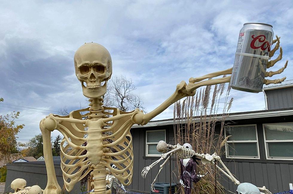 LOOK: Skeletons Duke It Out In Casper Yard