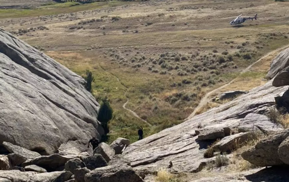 Natrona County Fire District Perform Rope Rescue at Independence Rock, Climber Life Flighted