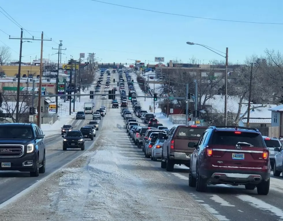 PHOTOS: Traffic on 2nd Street in Casper Backed Up For Miles