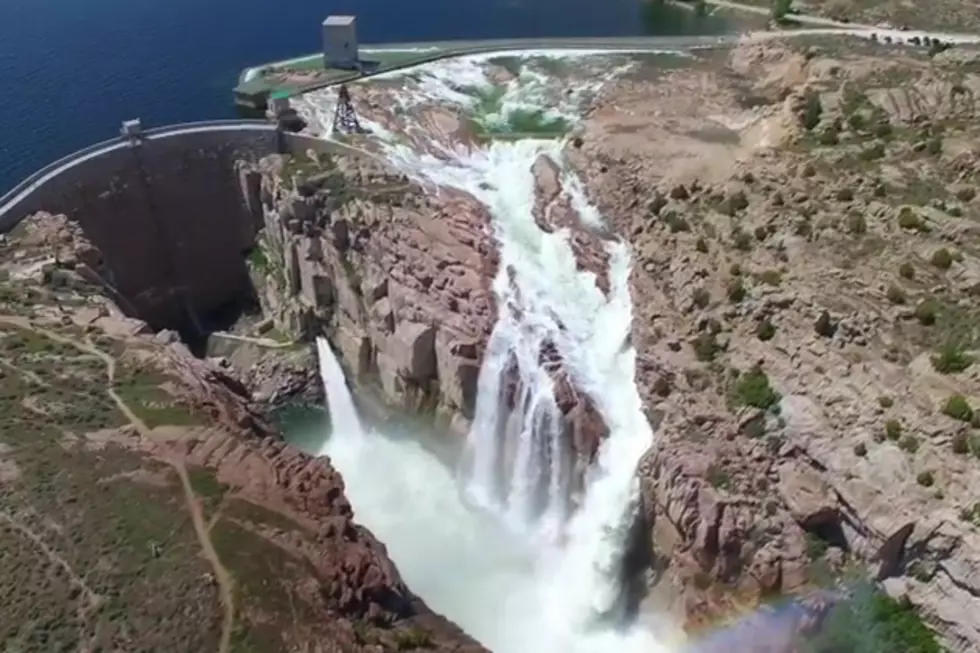 Drone Captures Spillover at Pathfinder Dam [VIDEO]