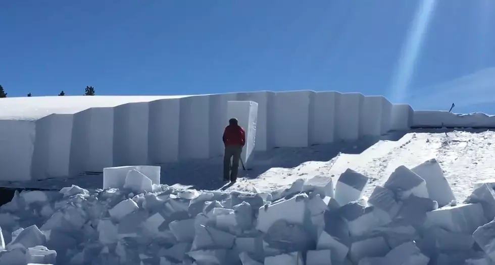 Watch Amazing Way They Remove Snow Off Roofs at Yellowstone