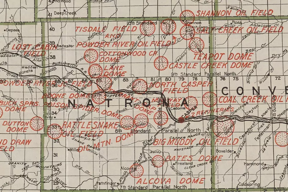 Check Out the Ultimate Old-School Wyoming Oil Field Map from 1917