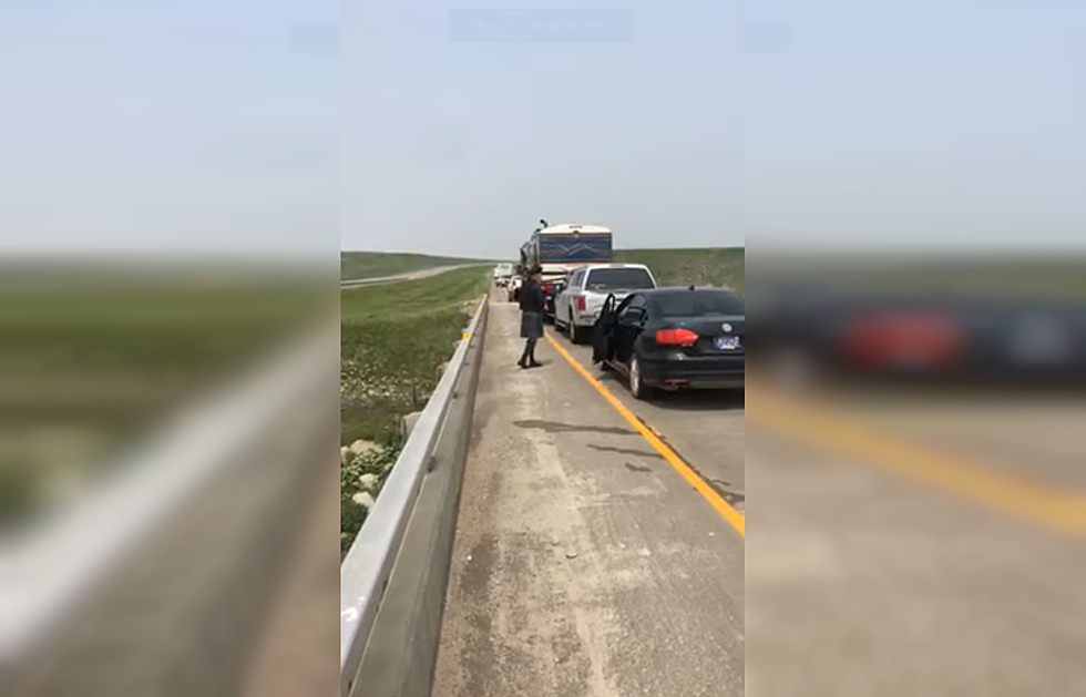 Montana Guy Stops for Traffic Accident, Plays Bagpipe
