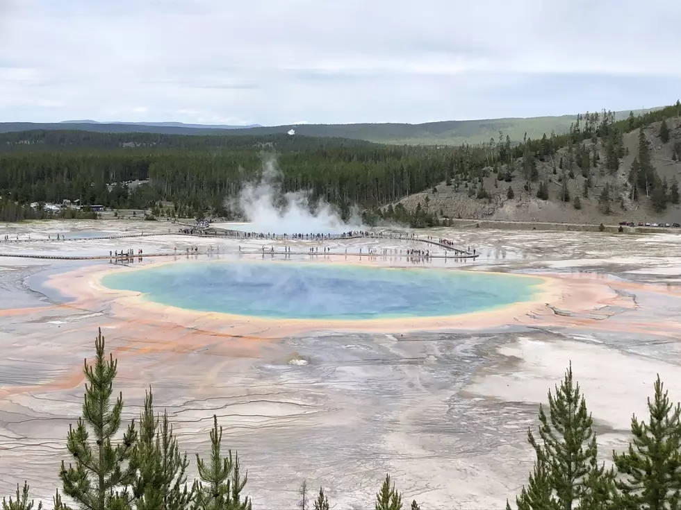 Yellowstone's Grand Prismatic Spring as Seen from a Plane