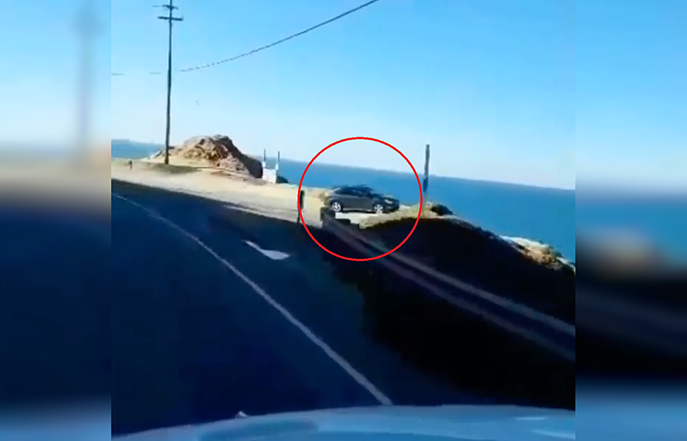Dashcam Video Shows Car Flying Off California Cliff into Ocean