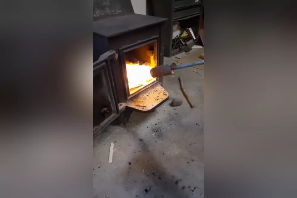 Wyoming Man Lights an Old Stove in the Most Wyoming Way Possible