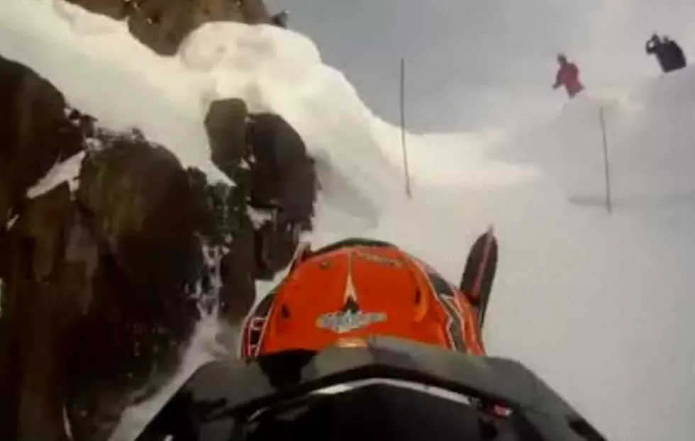 Snowmobile Rider’s Wild Ride [VIDEO]