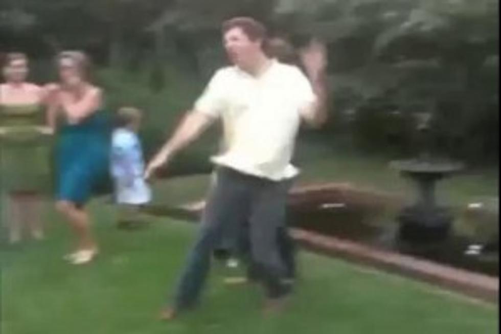 Out of Control Wedding Dance Leads to Spill Into Fountain [VIDEO]