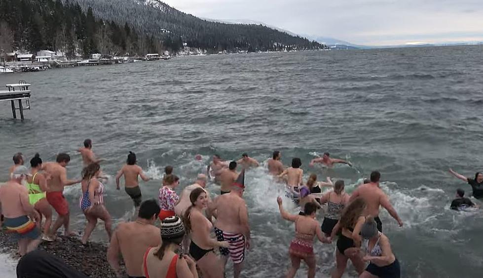 Watch Crazy Adventure Seekers Take Polar Plunge in Flathead Lake