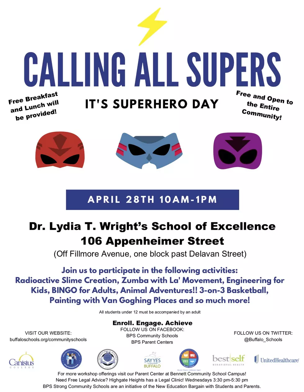 Strong Community Schools Presents Super Hero Day
