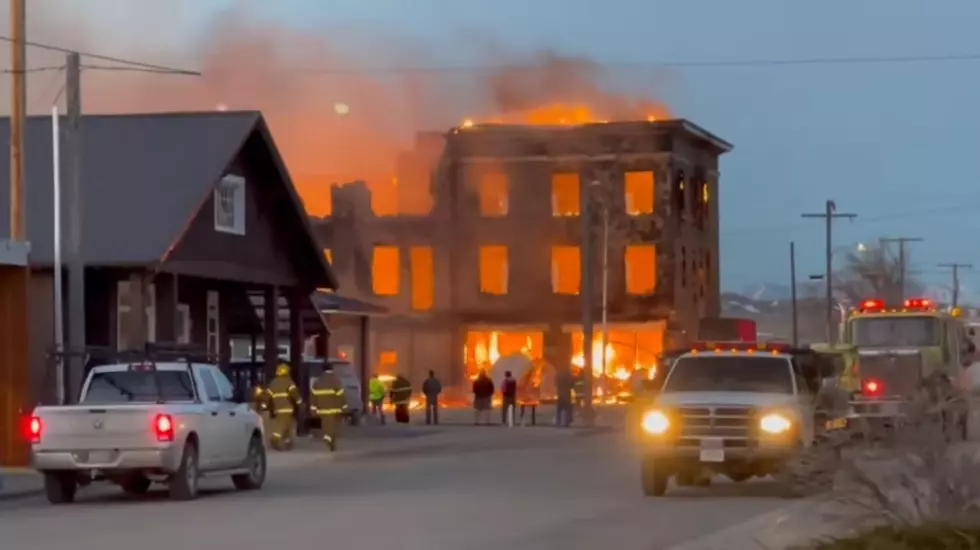 Fire Totally Destroys Historic Graves Hotel In Harlowton, Montana