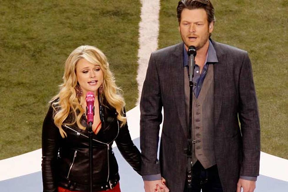 Miranda Lambert and Blake Shelton Sing ‘America the Beautiful’ at Super Bowl 2012