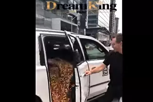Beast Mode Arrives in Seattle in Car FULL of Skittles [VIDEO]