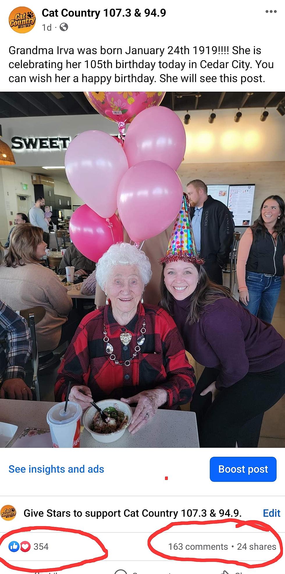 Southern Utah Woman Turns An Amazing 105 Years Old!