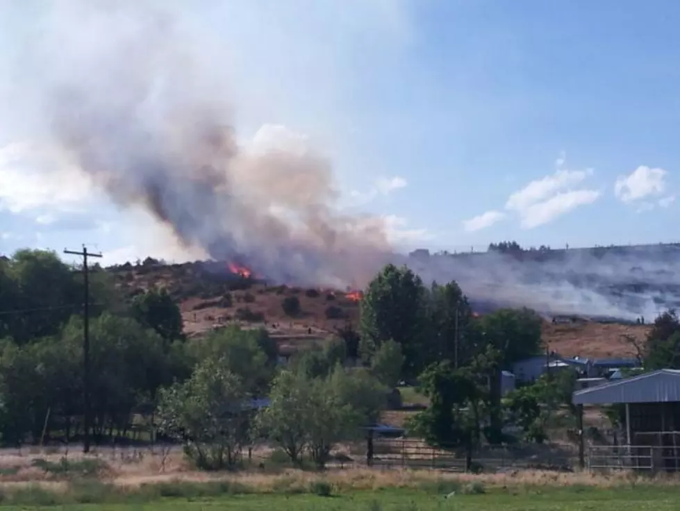 30 Acre Brush Fire West of Yakima Keeps Firefighters Busy