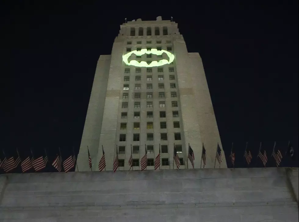 Bat Signal at L.A. City Hall Honors Adam West