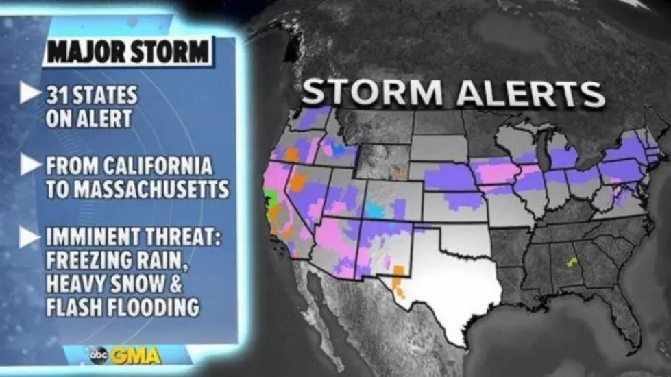 Storms continue to move across US bringing tornadoes, heavy snow, freezing rain and flooding