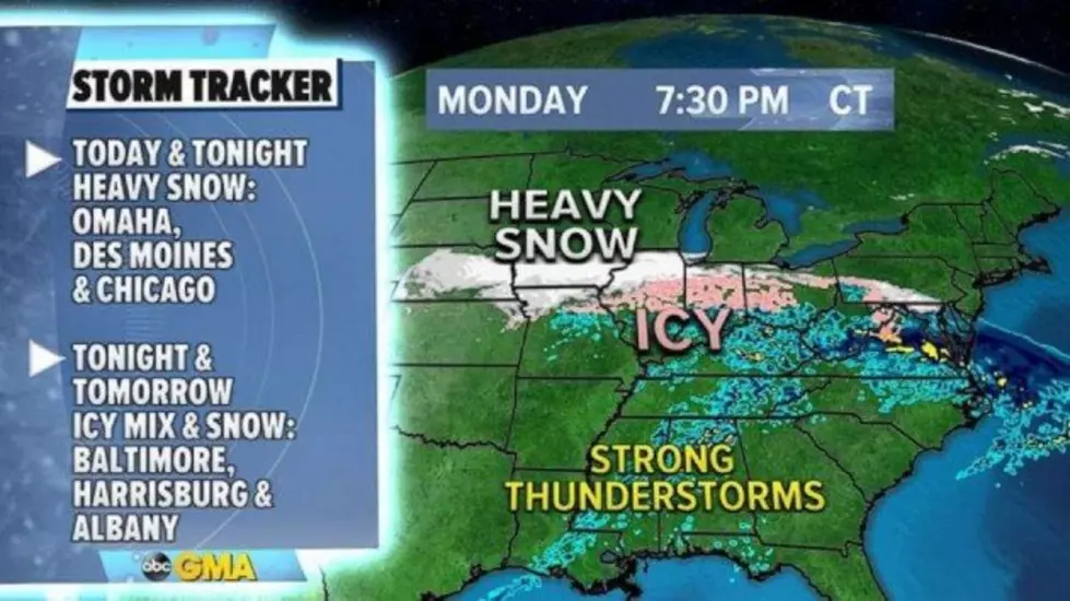 Winter storms moving across US with snow, freezing rain and flooding
