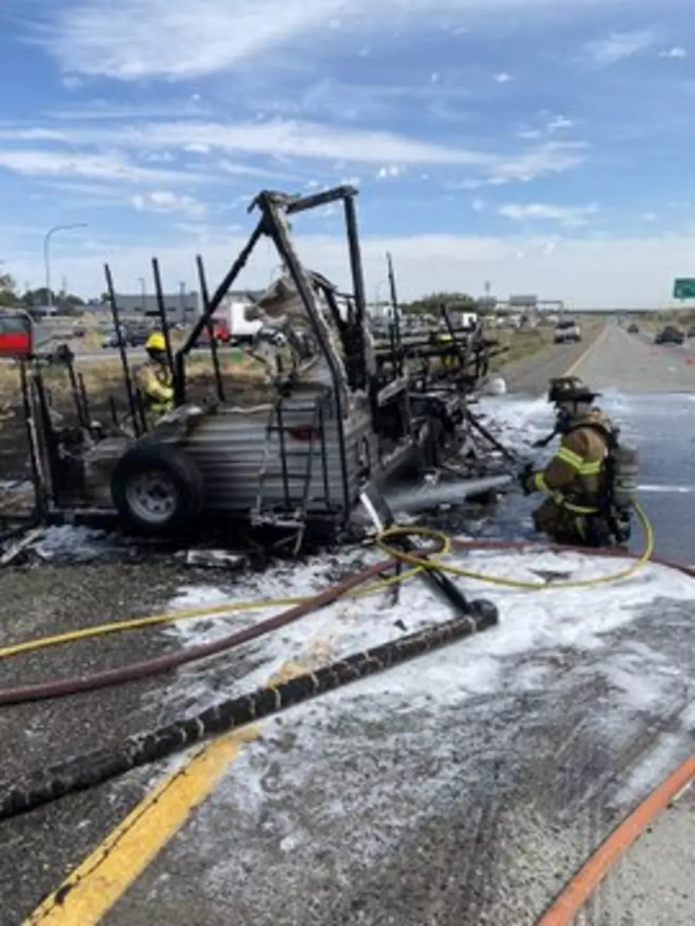 Camper Being Towed Along 182 in Richland Catches Fire