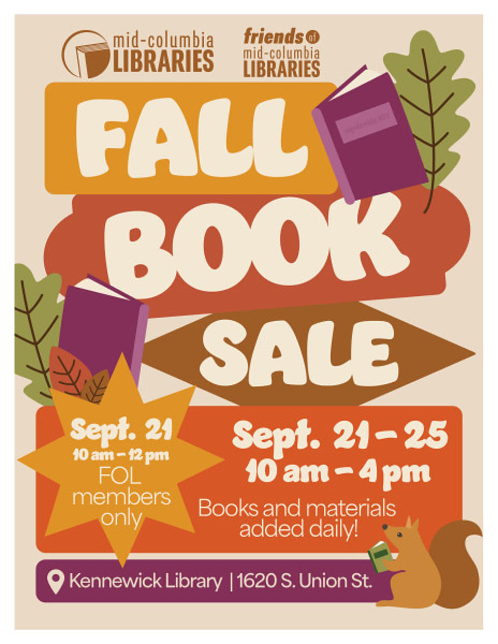 Friends of Mid-Columbia Libraries Fall Book Sale