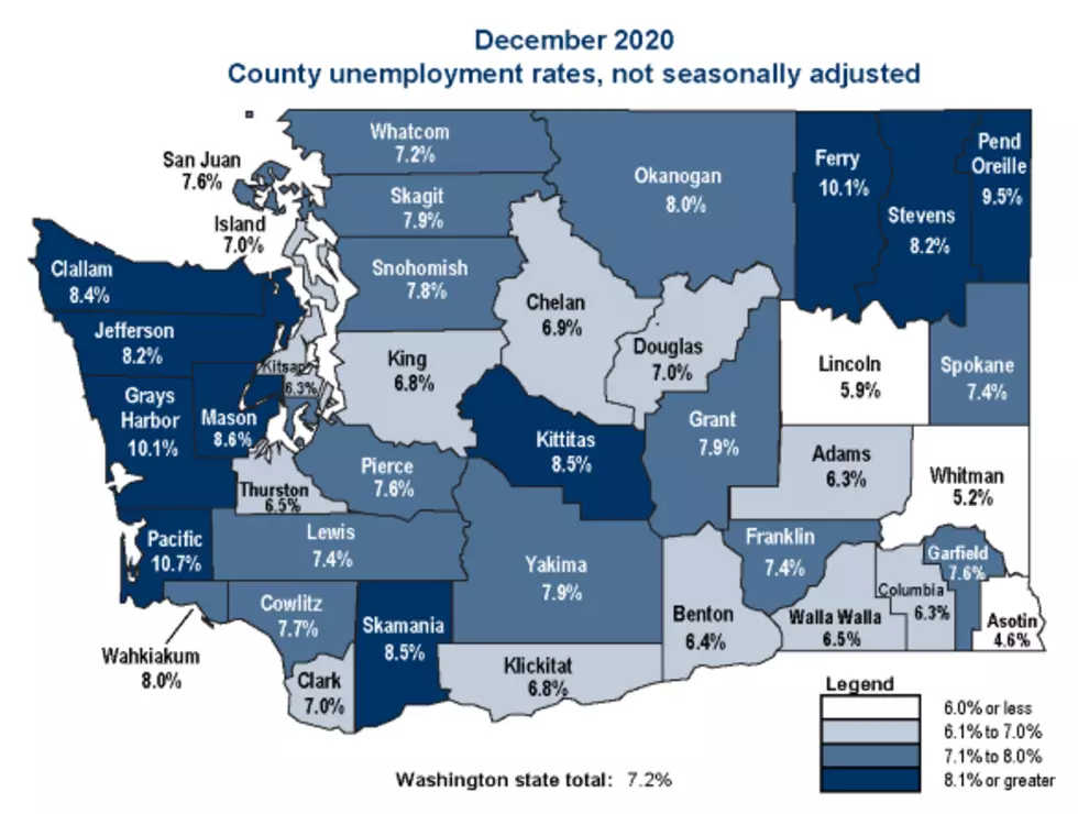 December Unemployment Up in North Central Washington