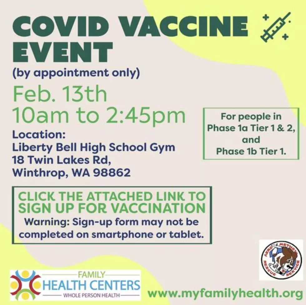 COVID-19 Vaccination Event Happening Saturday in Winthrop